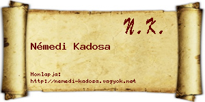 Némedi Kadosa névjegykártya